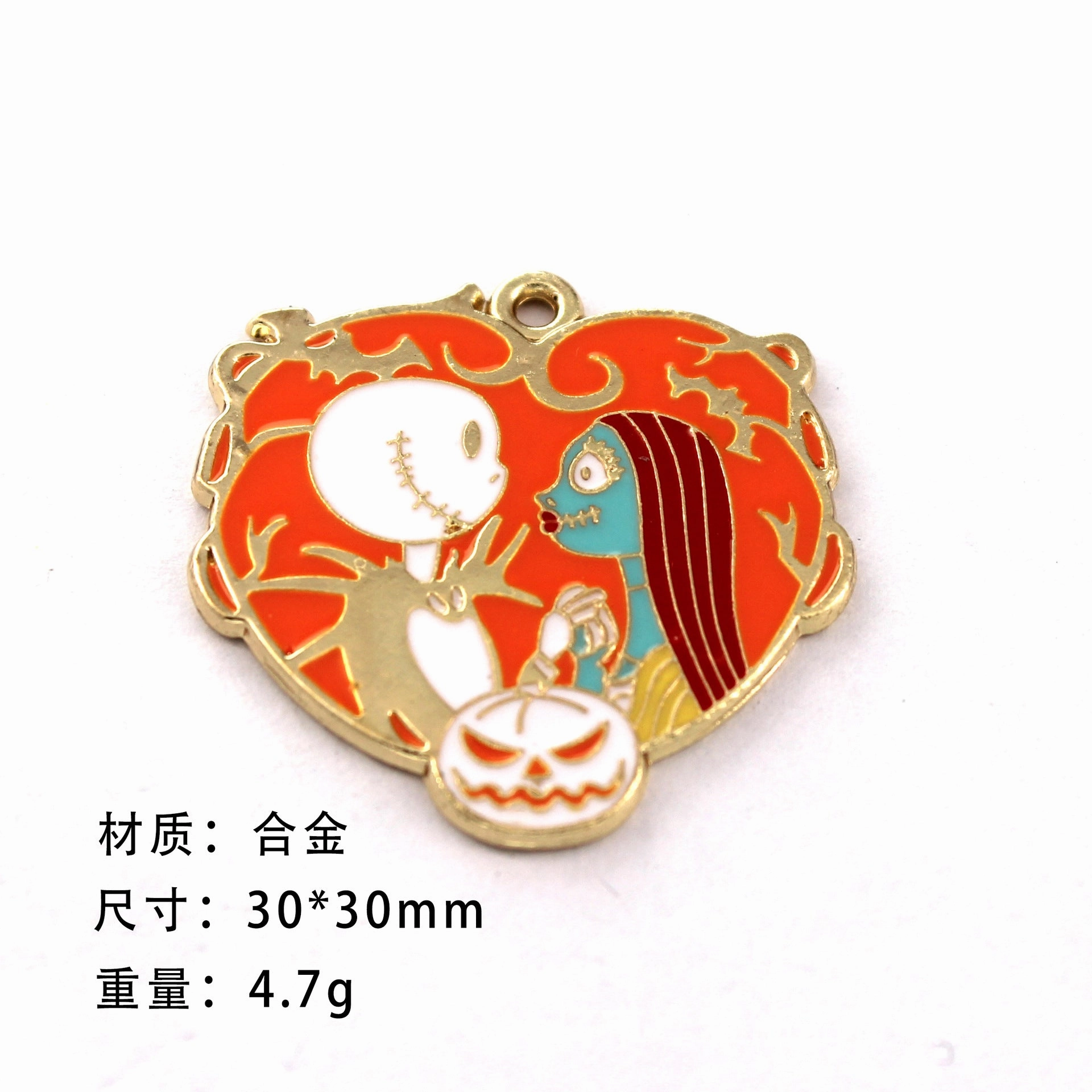 Wholesale 10pcs Funny Skull Ghost Cartoon DIY Alloy Oil Drop Pendant
