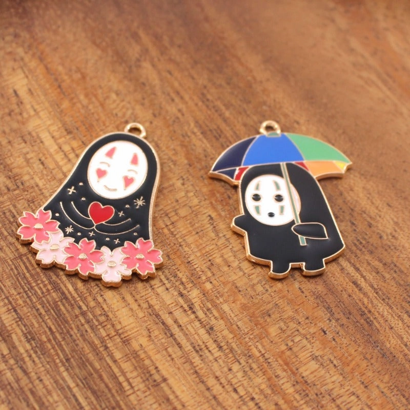 Wholesale 10pcs Japanese Cartoon DIY Alloy Oil Drop Pendant