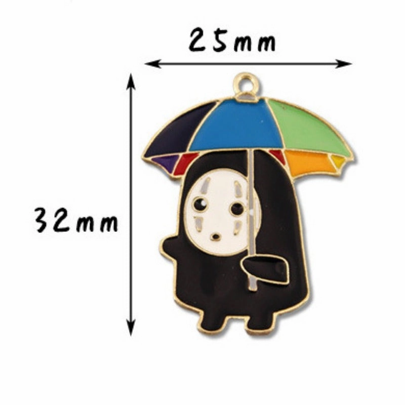 Wholesale 10pcs Japanese Cartoon DIY Alloy Oil Drop Pendant