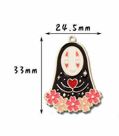 Wholesale 10pcs Japanese Cartoon DIY Alloy Oil Drop Pendant