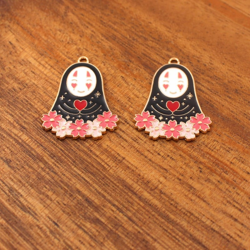 Wholesale 10pcs Japanese Cartoon DIY Alloy Oil Drop Pendant