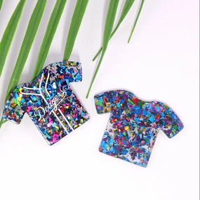 Wholesale 10pcs loose powder cartoon nurse clothes letter bag jewelry acrylic pin cute DIY patch accessories