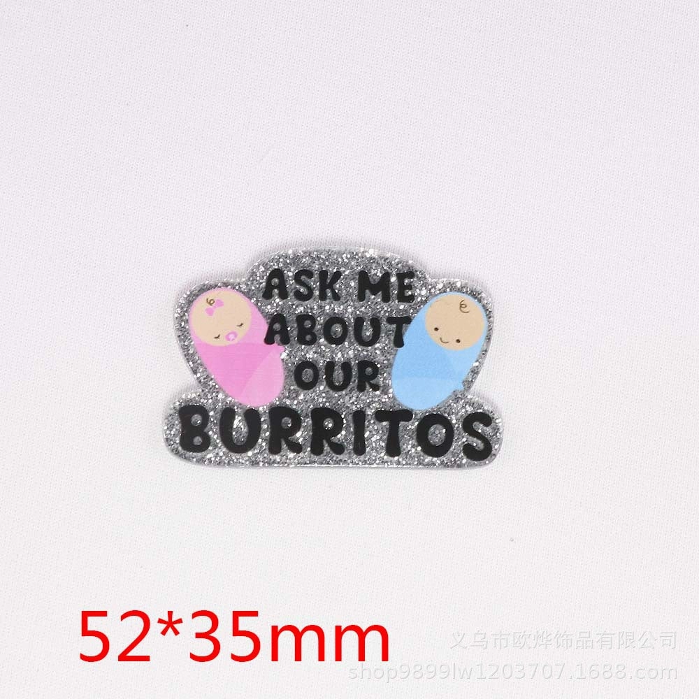 Wholesale 10pcs loose powder cartoon organ beverage bottle personalized bag jewelry acrylic pin cute DIY patch