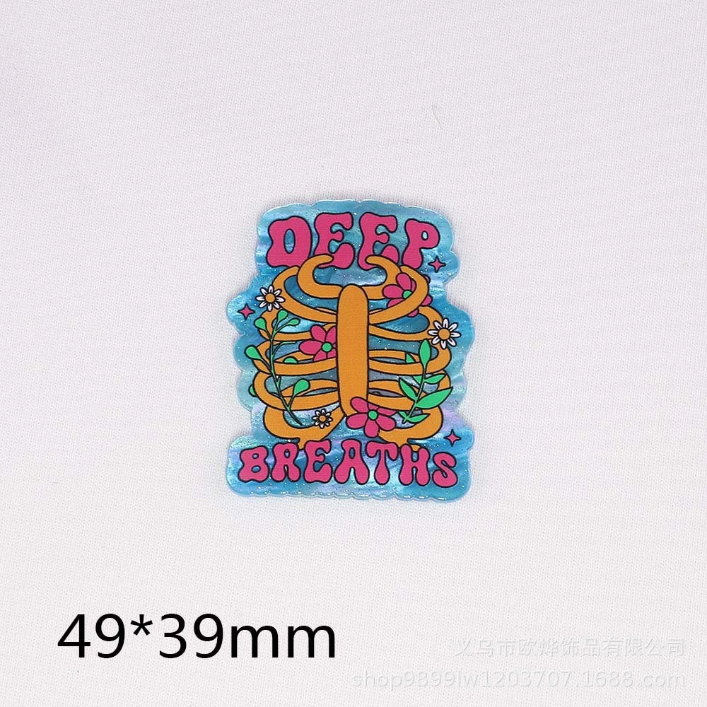 Wholesale 10pcs loose powder cartoon organ medical love bag jewelry acrylic pin DIY patch accessories