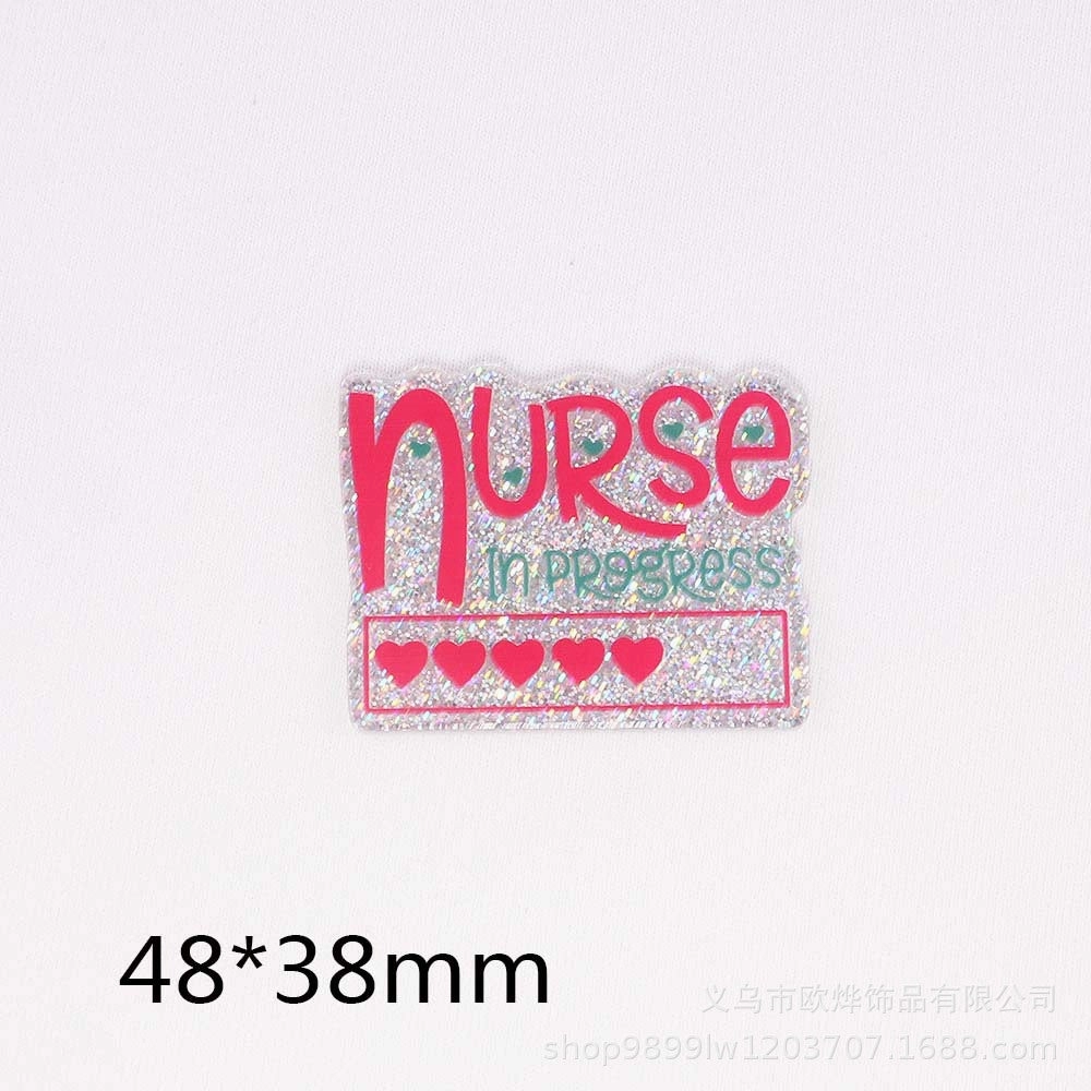 Wholesale 10pcs loose powder cartoon organ medical love bag jewelry acrylic pin DIY patch accessories