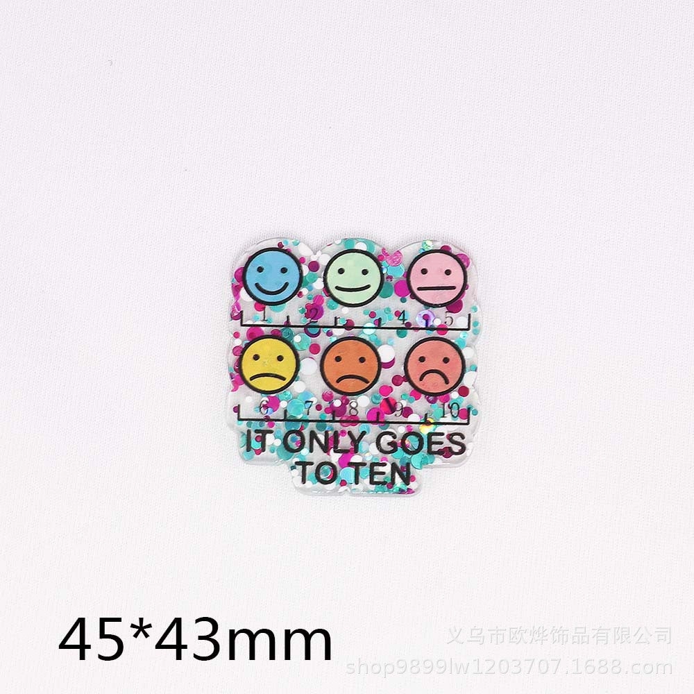 Wholesale 10pcs loose powder cartoon organ medical love bag jewelry acrylic pin DIY patch accessories