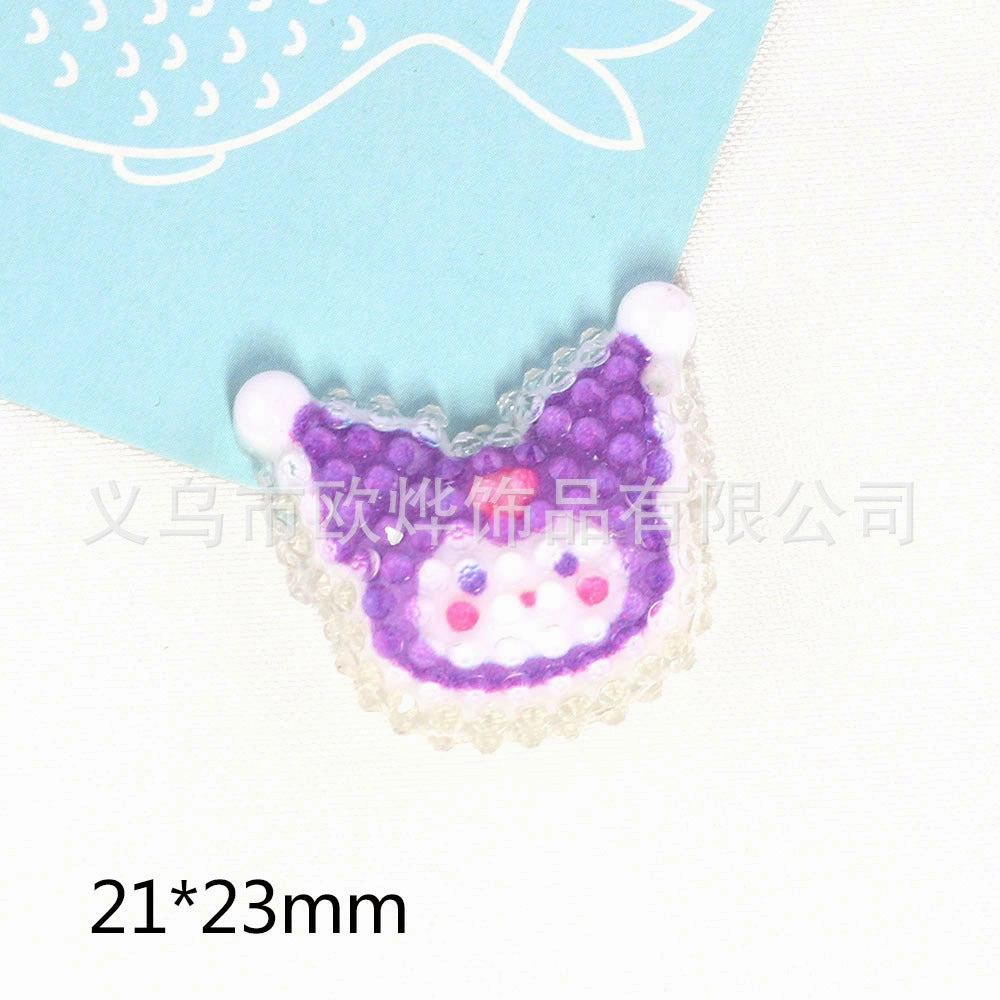 Wholesale 10pcs New Cute High Transparent Facet Sequins Resin Acrylic Pin DIY Patch Accessories OLY Exclusive