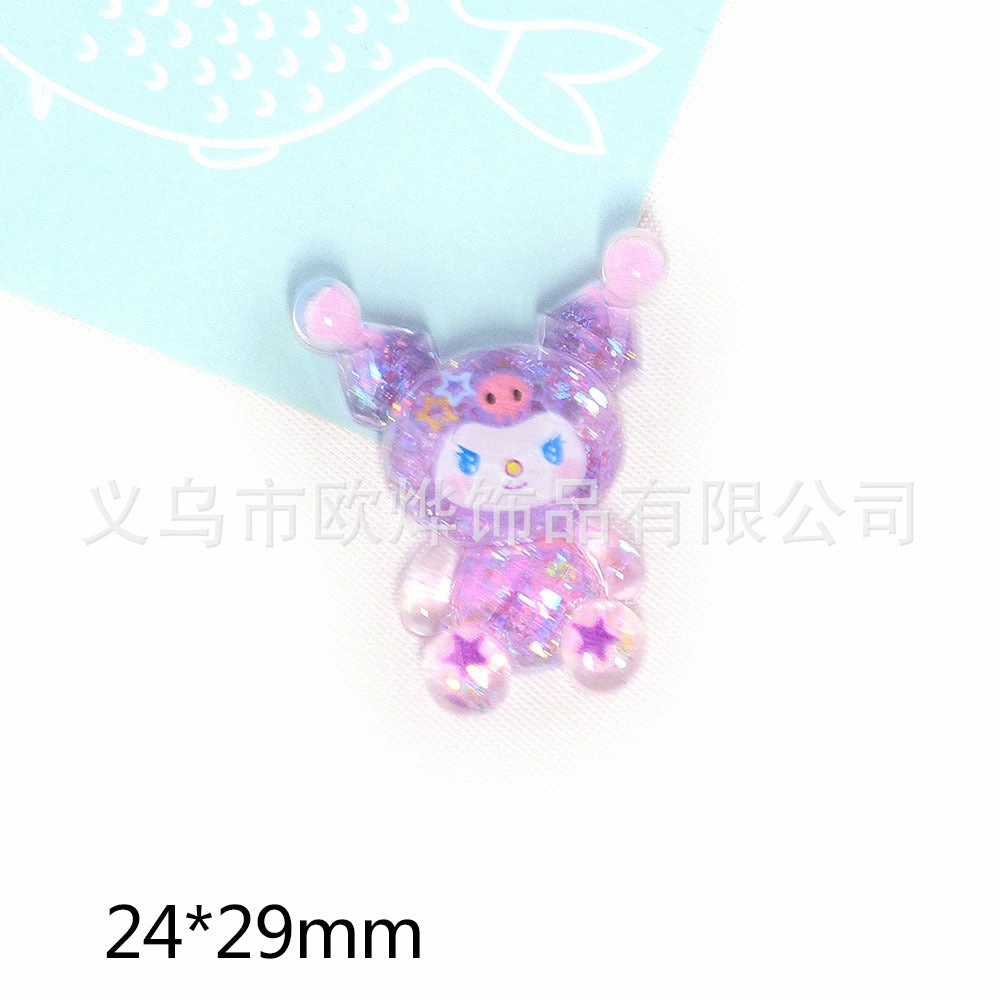 Wholesale 10pcs New Cute High Transparent Facet Sequins Resin Acrylic Pin DIY Patch Accessories OLY Exclusive