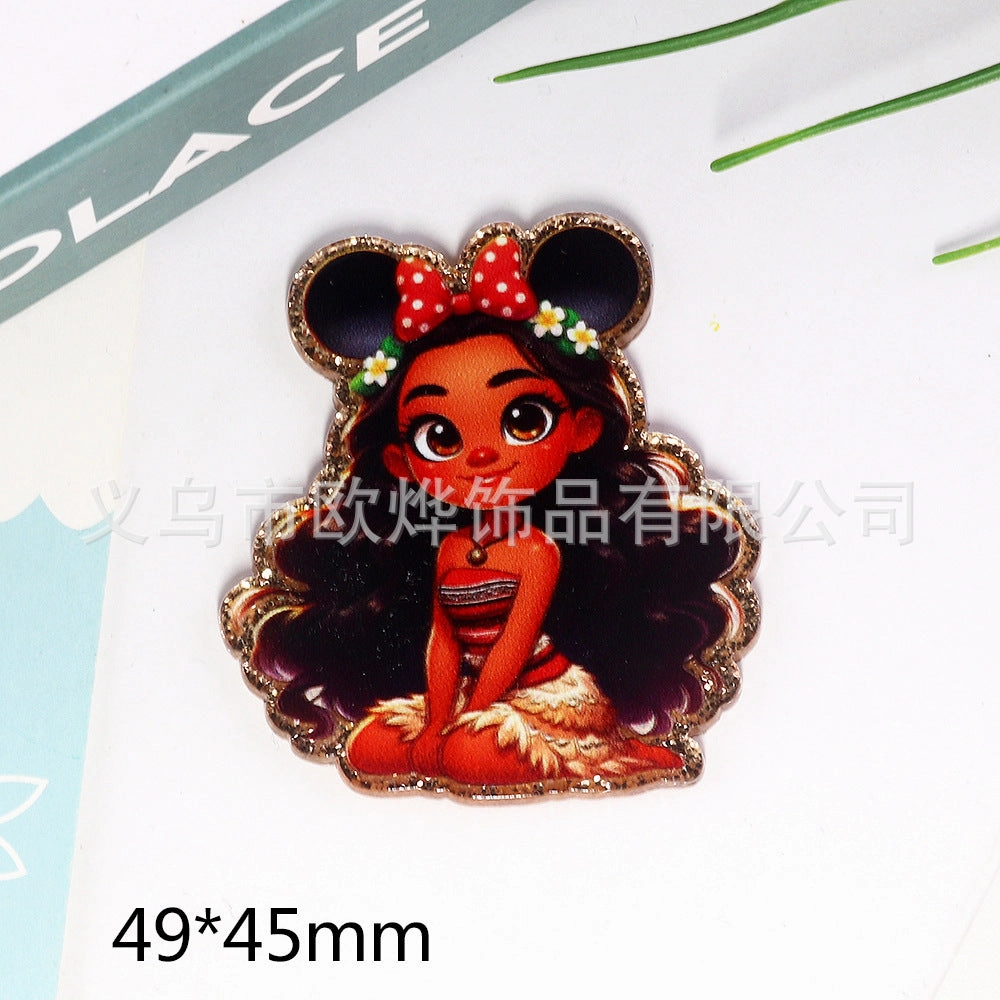 Wholesale 10pcs New loose powder cross-border cartoon nurse rabbit bear jewelry acrylic pin DIY patch accessories OLY Exclusive