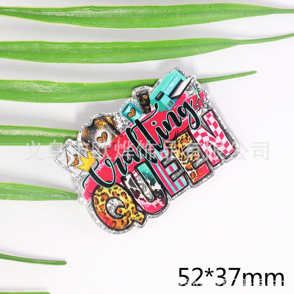 Wholesale 10pcs New powder cross-border cartoon medical love bag accessories acrylic pin cute DIY patch accessories