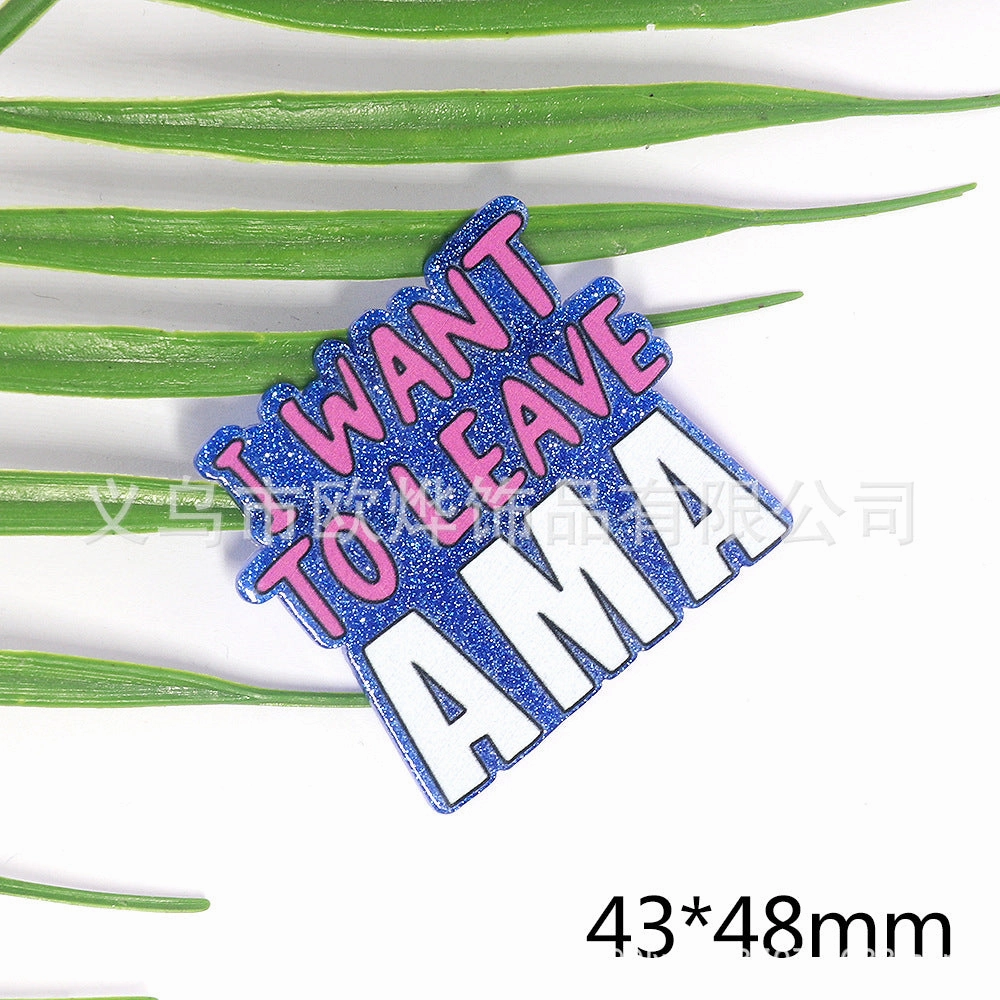 Wholesale 10pcs New powder cross-border cartoon medical love bag accessories acrylic pin cute DIY patch accessories
