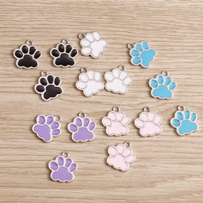 Wholesale 10pcs/pack Cartoon Cute Cat Cat Paw Print Alloy DIY Pendant Pendant