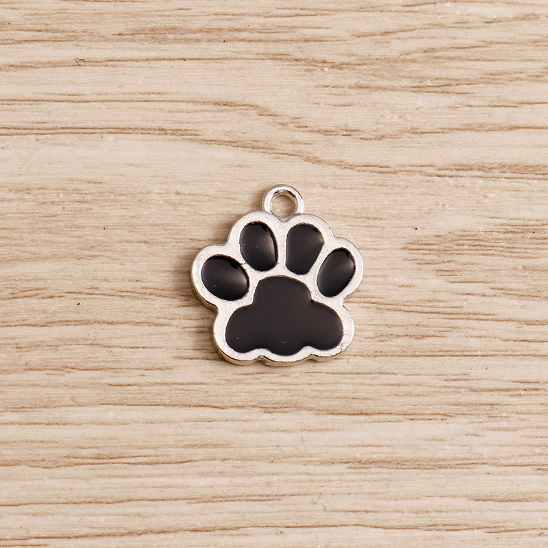 Wholesale 10pcs/pack Cartoon Cute Cat Cat Paw Print Alloy DIY Pendant Pendant