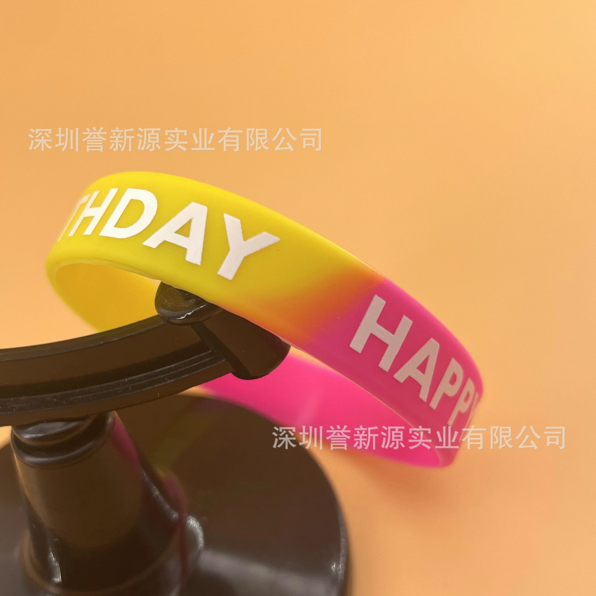 Wholesale 10pcs Party Silicone Happy Day Rainbow Rubber Wristband Bracelet