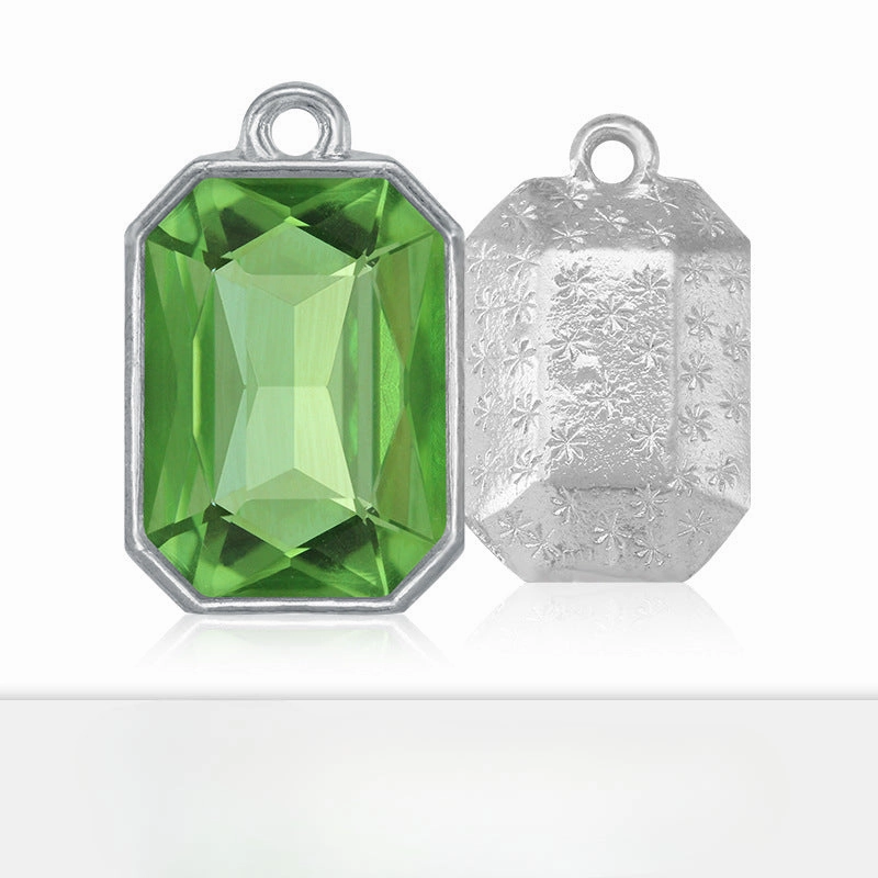 Wholesale 10PCS/PCAK Rectangular Octagonal Single Hole Zinc Alloy DIY Pendant Accessories