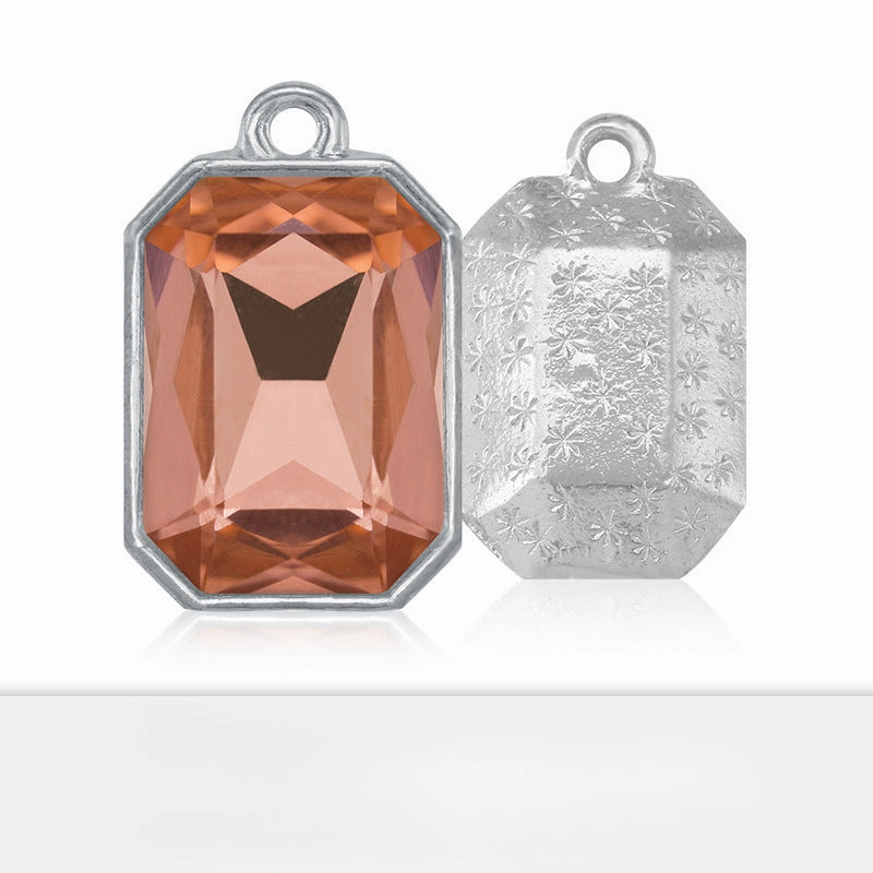 Wholesale 10PCS/PCAK Rectangular Octagonal Single Hole Zinc Alloy DIY Pendant Accessories