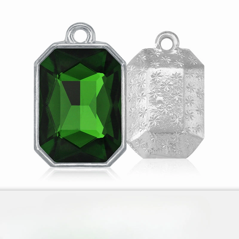Wholesale 10PCS/PCAK Rectangular Octagonal Single Hole Zinc Alloy DIY Pendant Accessories