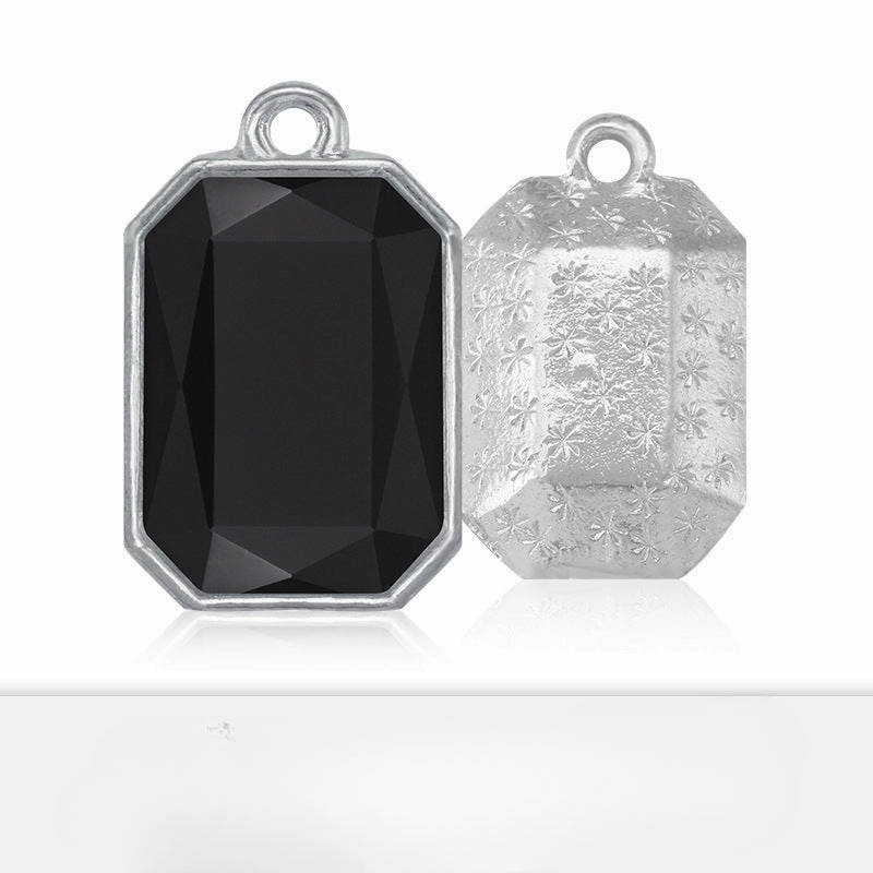 Wholesale 10PCS/PCAK Rectangular Octagonal Single Hole Zinc Alloy DIY Pendant Accessories