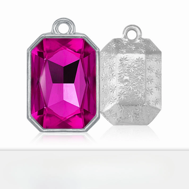 Wholesale 10PCS/PCAK Rectangular Octagonal Single Hole Zinc Alloy DIY Pendant Accessories