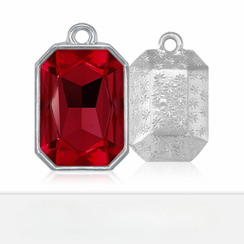 Wholesale 10PCS/PCAK Rectangular Octagonal Single Hole Zinc Alloy DIY Pendant Accessories