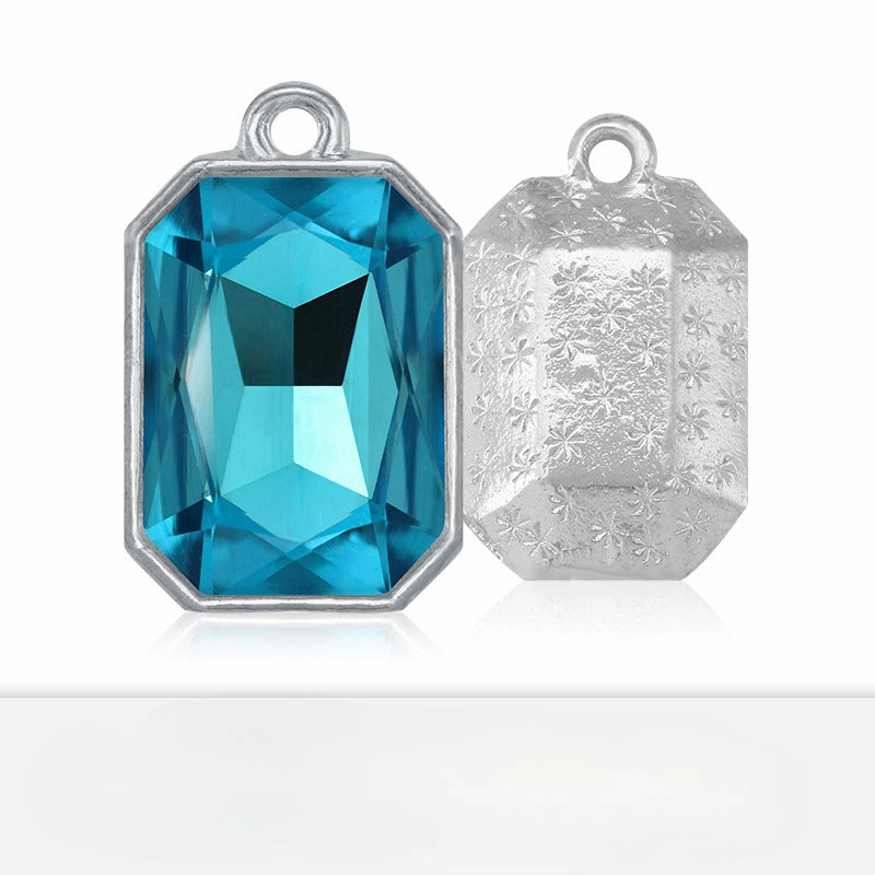 Wholesale 10PCS/PCAK Rectangular Octagonal Single Hole Zinc Alloy DIY Pendant Accessories
