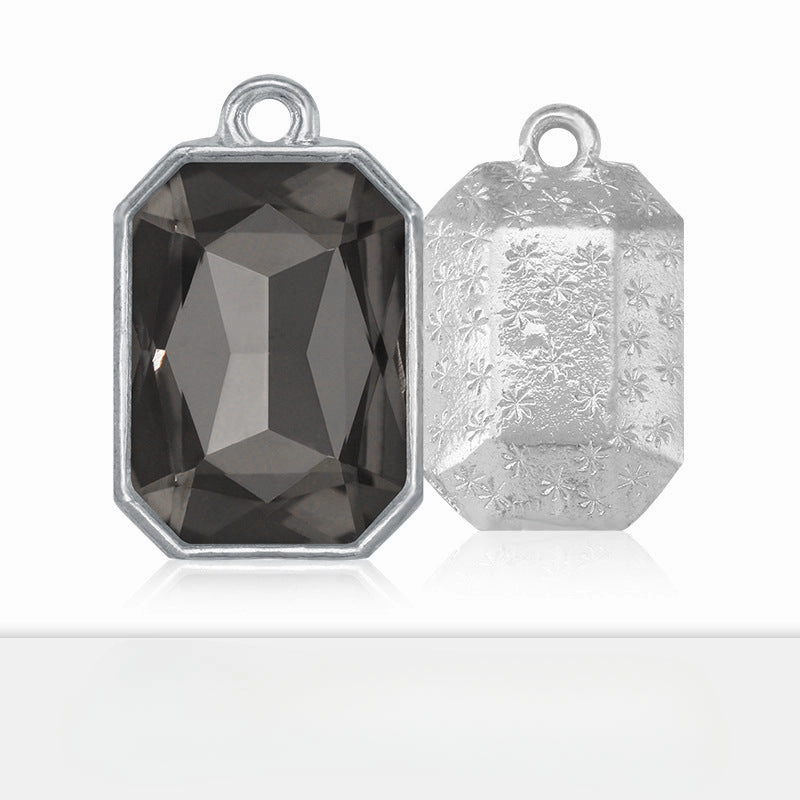 Wholesale 10PCS/PCAK Rectangular Octagonal Single Hole Zinc Alloy DIY Pendant Accessories