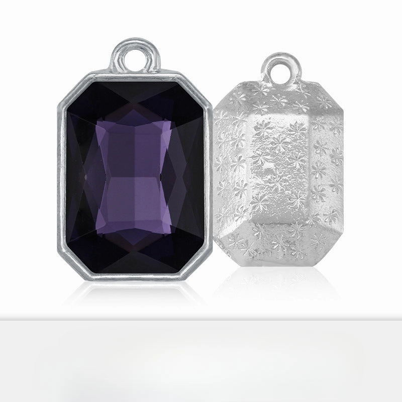 Wholesale 10PCS/PCAK Rectangular Octagonal Single Hole Zinc Alloy DIY Pendant Accessories