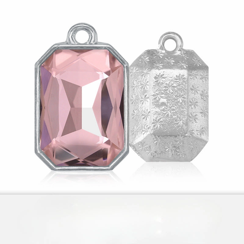 Wholesale 10PCS/PCAK Rectangular Octagonal Single Hole Zinc Alloy DIY Pendant Accessories