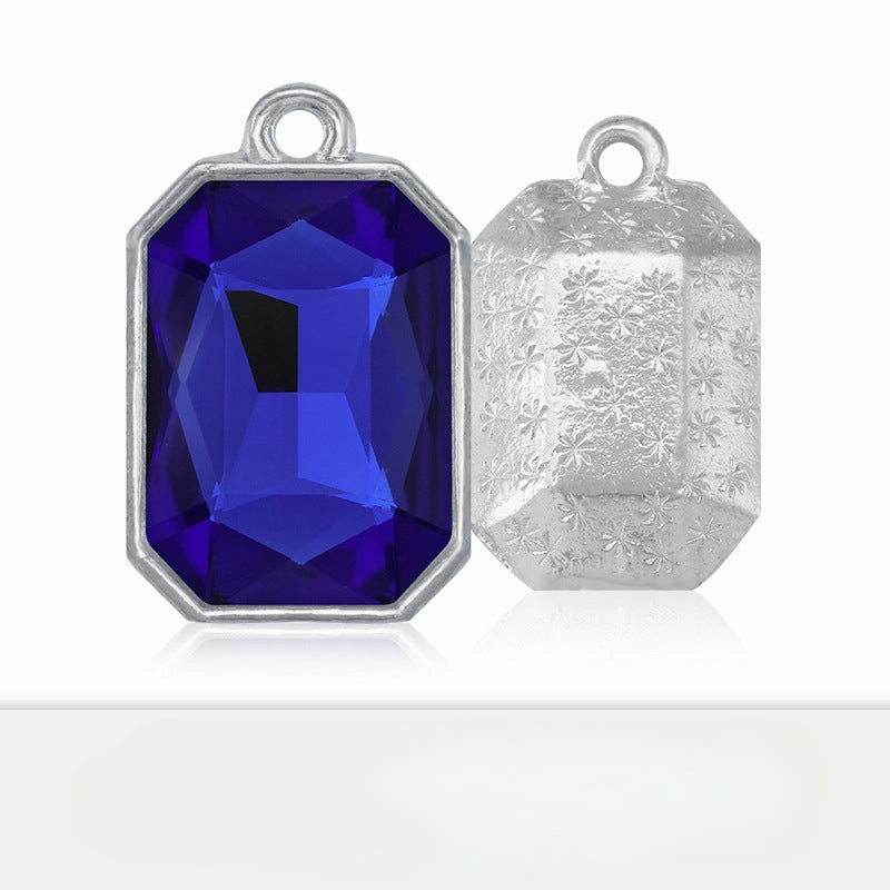 Wholesale 10PCS/PCAK Rectangular Octagonal Single Hole Zinc Alloy DIY Pendant Accessories