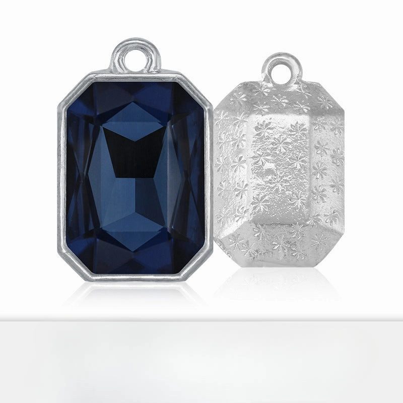 Wholesale 10PCS/PCAK Rectangular Octagonal Single Hole Zinc Alloy DIY Pendant Accessories