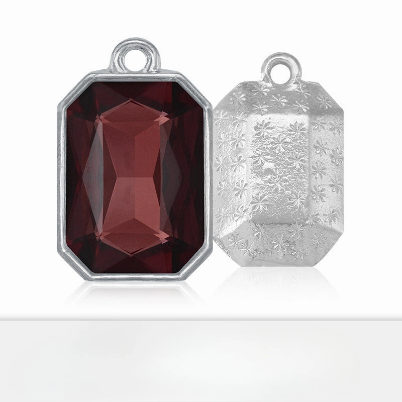 Wholesale 10PCS/PCAK Rectangular Octagonal Single Hole Zinc Alloy DIY Pendant Accessories