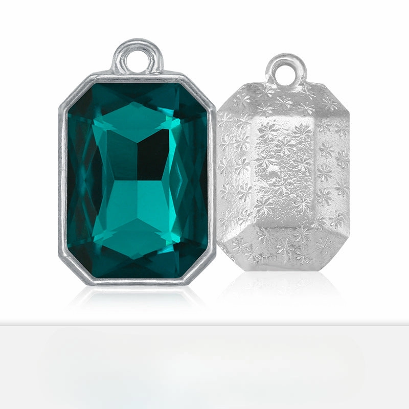Wholesale 10PCS/PCAK Rectangular Octagonal Single Hole Zinc Alloy DIY Pendant Accessories