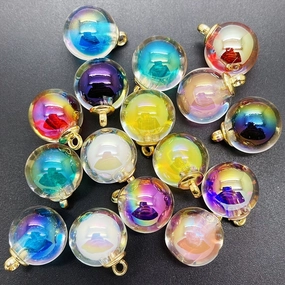 Wholesale 10pcs Spot 16mm AB color beads medium beads pendant round beads earrings DIY pendant bracelet crafts decorative buckle