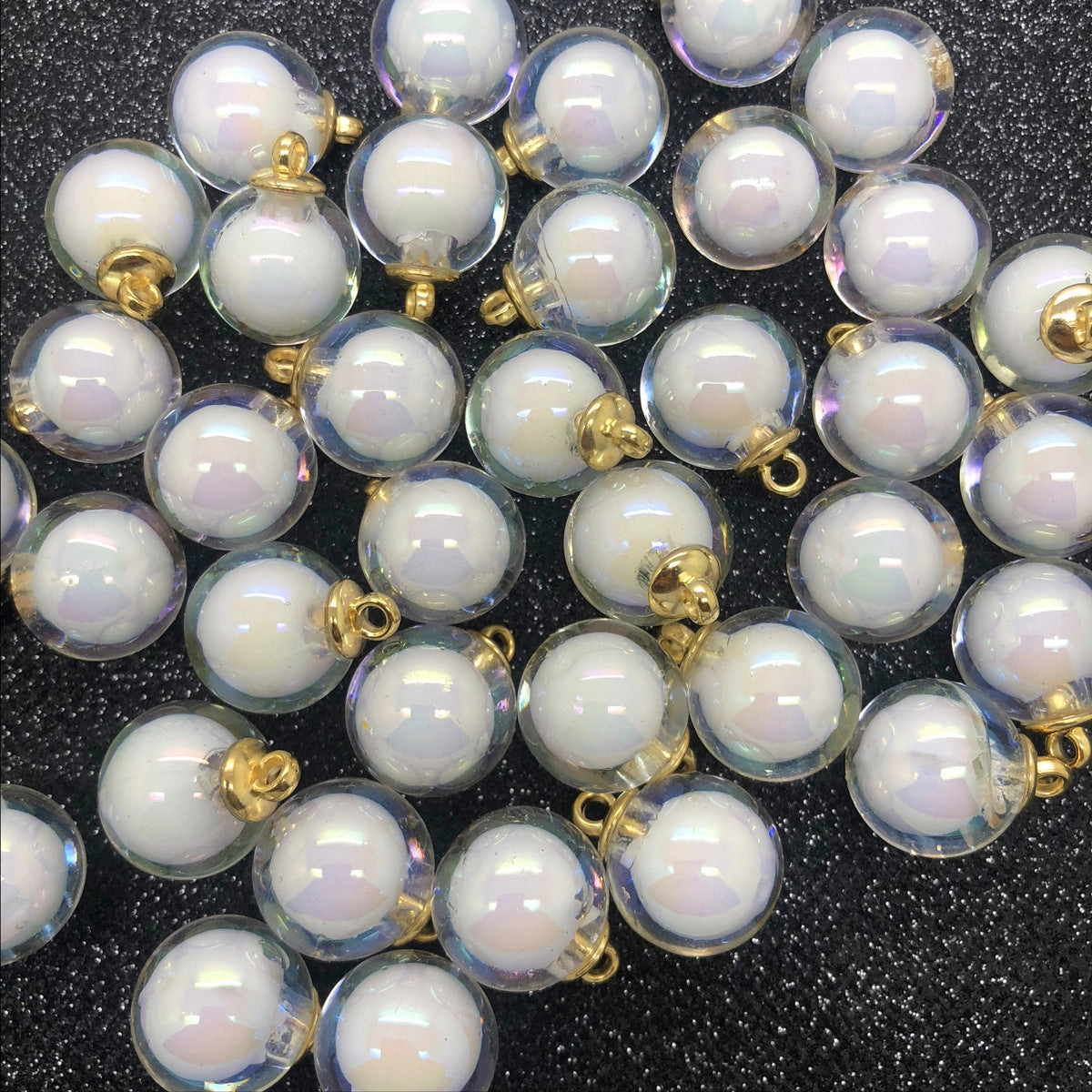 Wholesale 10pcs Spot 16mm AB color beads medium beads pendant round beads earrings DIY pendant bracelet crafts decorative buckle