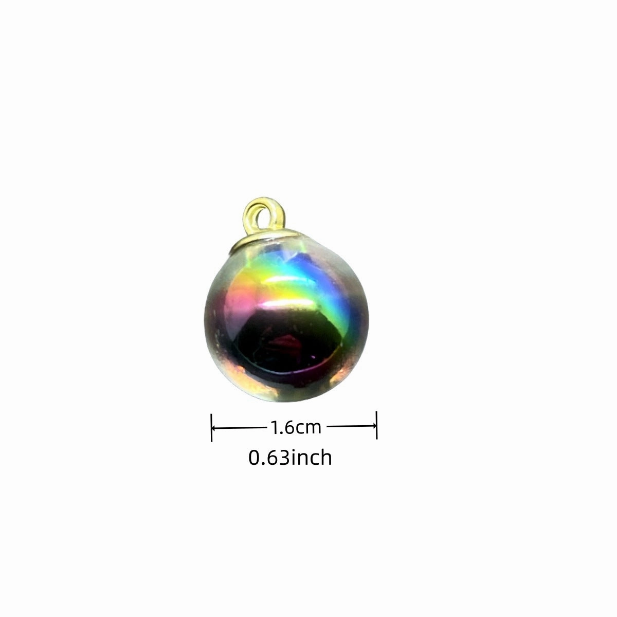 Wholesale 10pcs Spot 16mm AB color beads medium beads pendant round beads earrings DIY pendant bracelet crafts decorative buckle