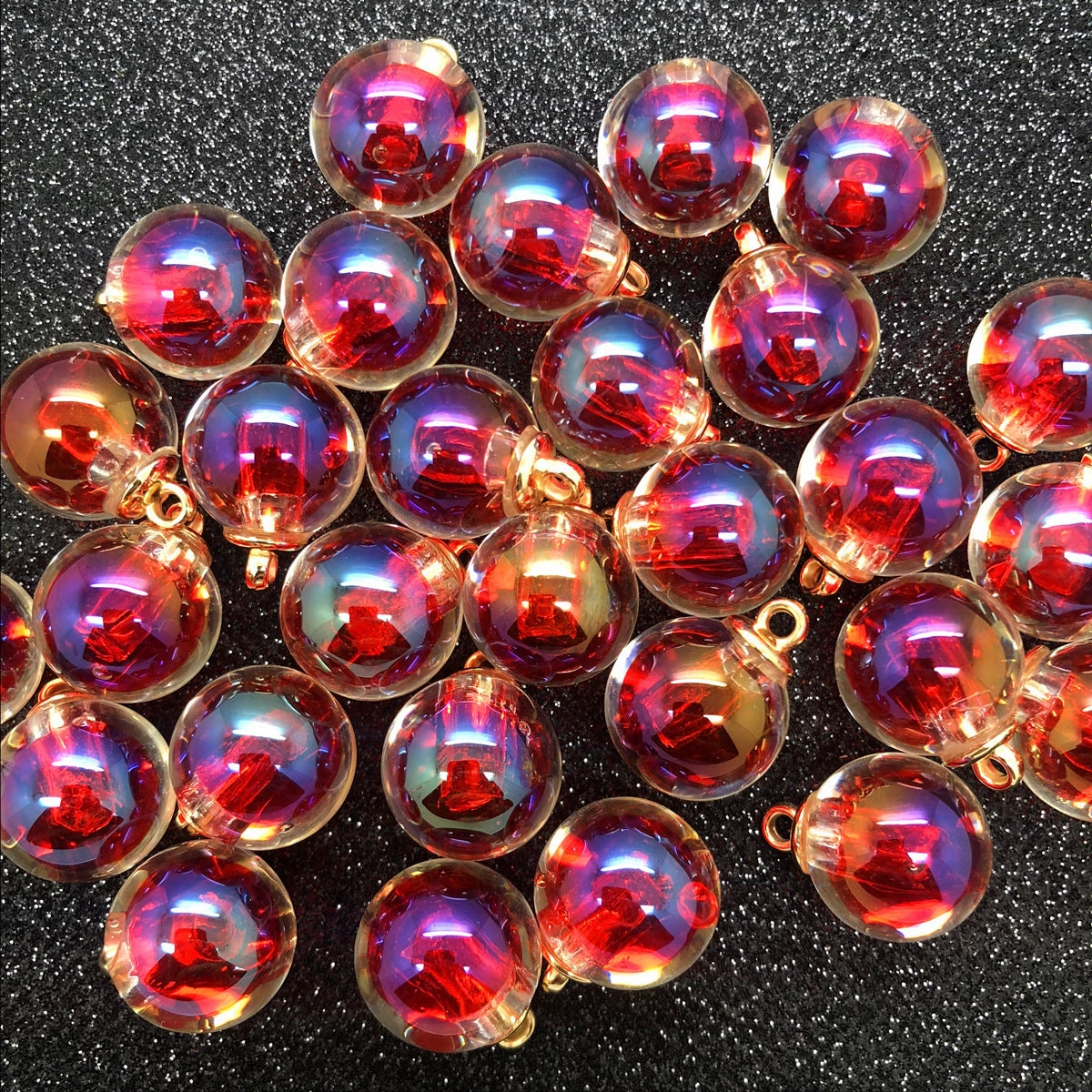 Wholesale 10pcs Spot 16mm AB color beads medium beads pendant round beads earrings DIY pendant bracelet crafts decorative buckle