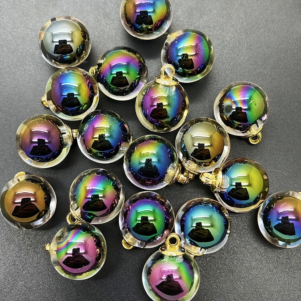 Wholesale 10pcs Spot 16mm AB color beads medium beads pendant round beads earrings DIY pendant bracelet crafts decorative buckle
