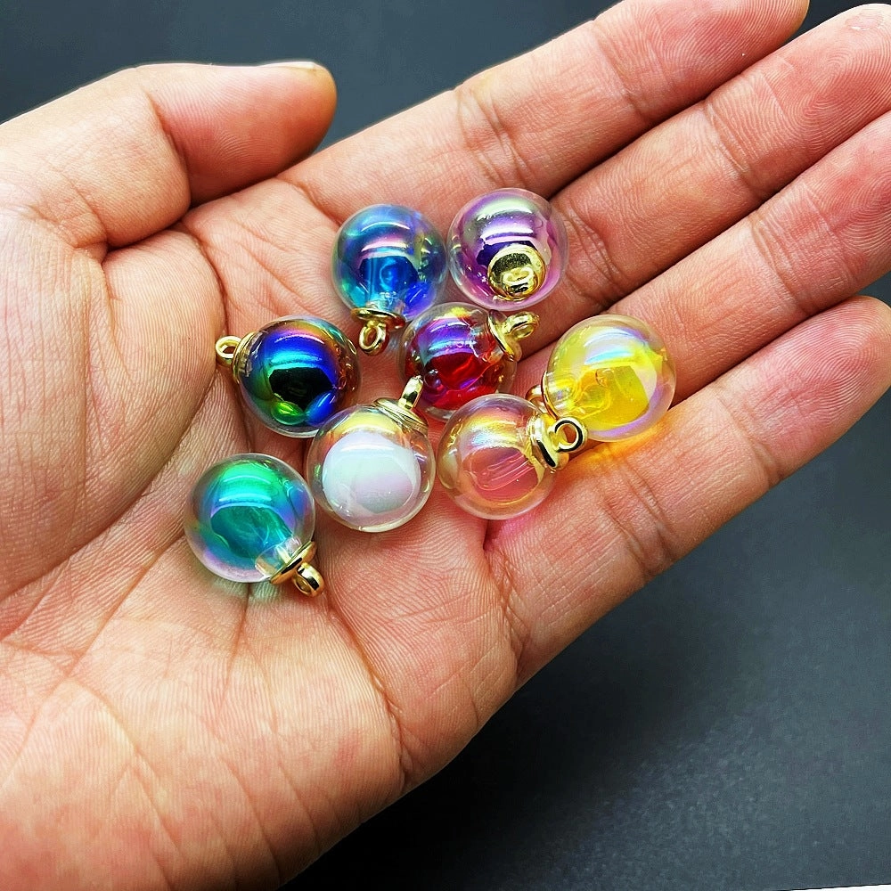 Wholesale 10pcs Spot 16mm AB color beads medium beads pendant round beads earrings DIY pendant bracelet crafts decorative buckle