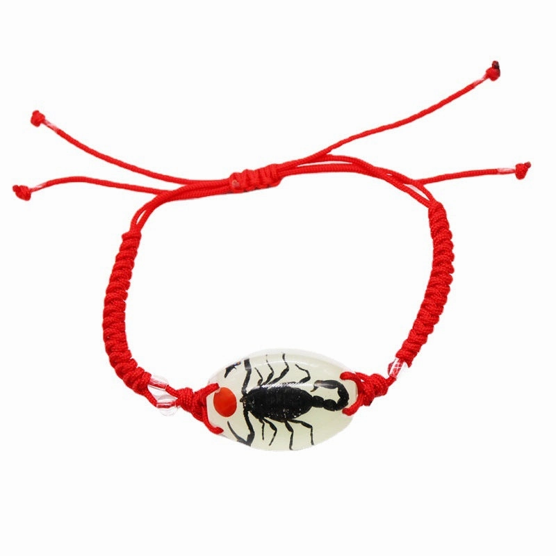 Wholesale 12PCS Luminous Insect Amber Braided Bracelet