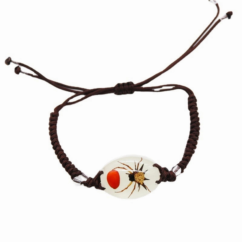 Wholesale 12PCS Luminous Insect Amber Braided Bracelet