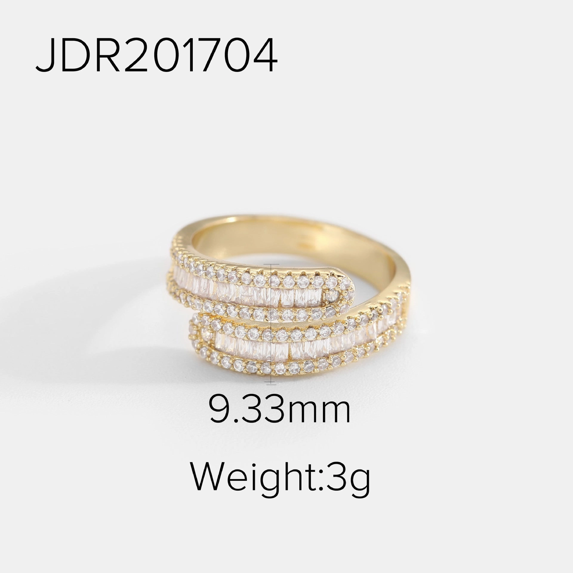 Wholesale 18K Gold Copper Inlaid Zirconium Open Fashion Retro Style Couple Ring Geometric Rings