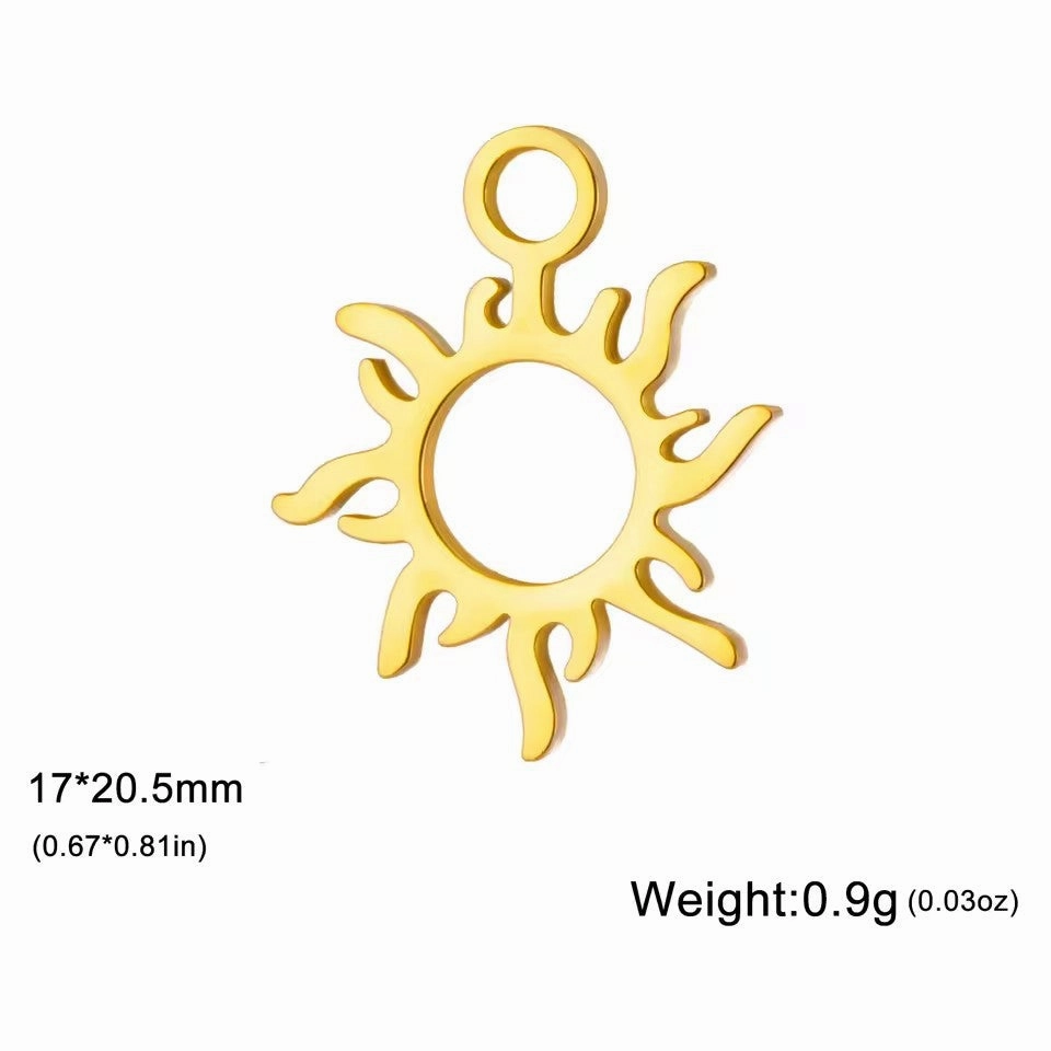 Wholesale 18k gold five-pointed star pendant handmade diy bracelet charm accessories