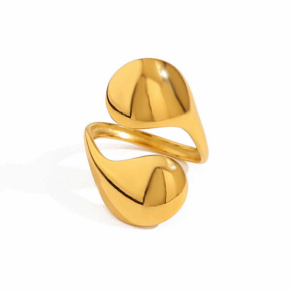 Wholesale 18K Gold Lava Mirror Open Ring