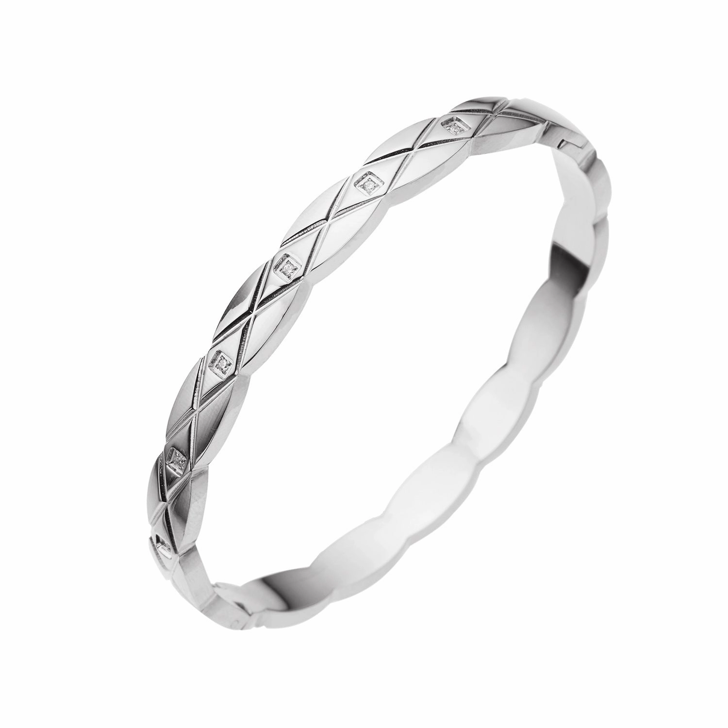 Wholesale 18K gold plated diamond retro stacked titanium steel bracelet