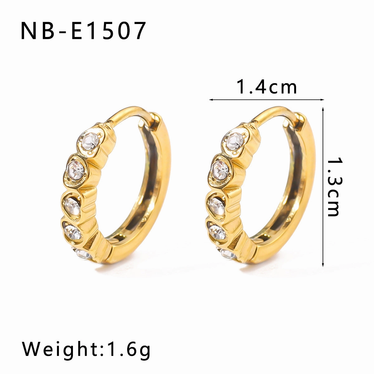 Wholesale 18K Gold Plated Flower with Diamond and Pearl Ear Ring