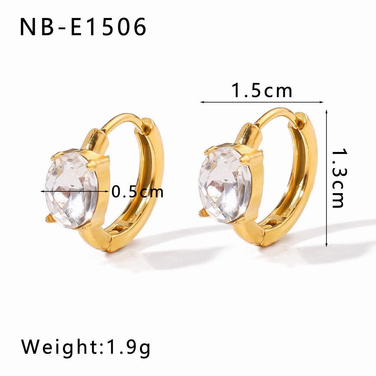 Wholesale 18K Gold Plated Flower with Diamond and Pearl Ear Ring