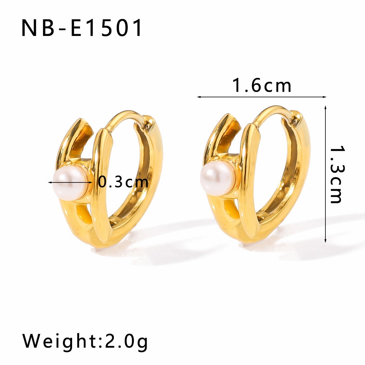 Wholesale 18K Gold Plated Flower with Diamond and Pearl Ear Ring