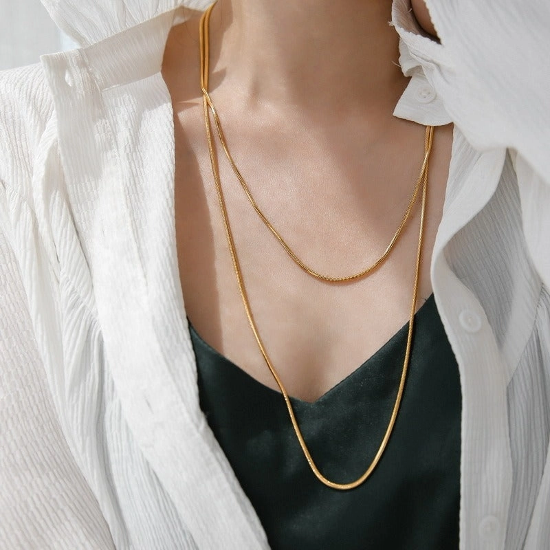 Wholesale 18K gold plated long necklace