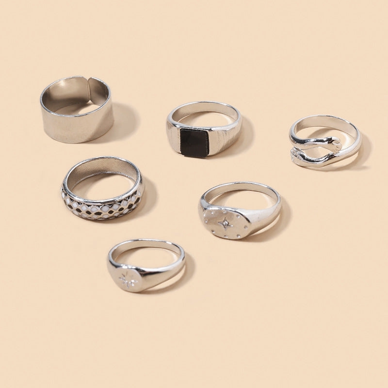 Wholesale 18K Gold Plated Stainless Steel Stacking Ring Set
