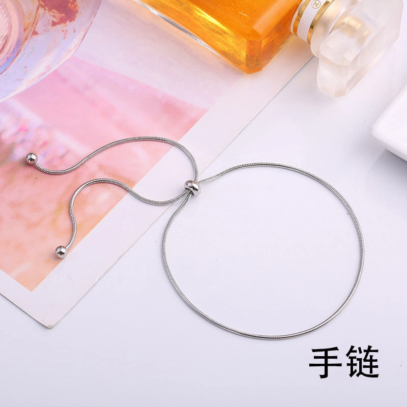 Wholesale 18K Gold Snake Bone Simple Ins Forest Style Adjustable Length Non-fading Bracelet